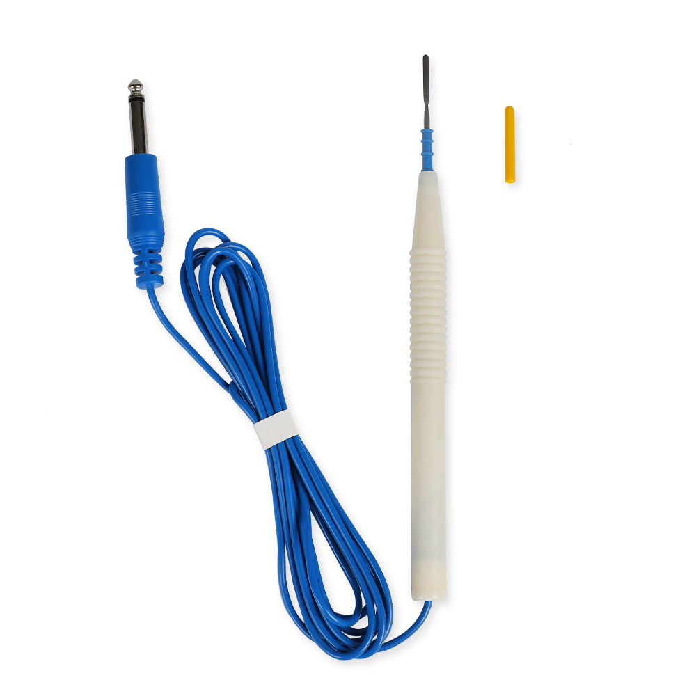 70mm Flat Blade Stainless Steel Foot Switch Type Disposable Surgical Electrode Pencil