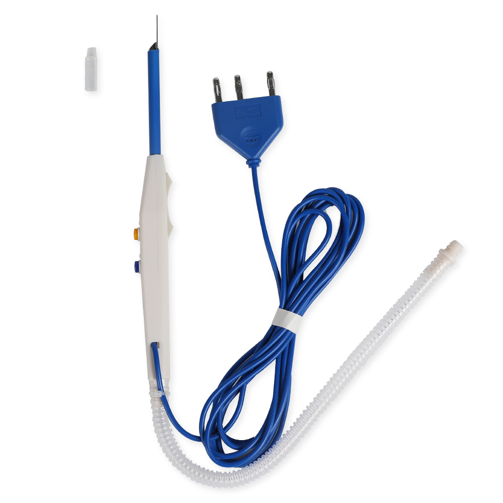 200mm Flat Blade Stretchable Stainless Steel Hand Switch Type Disposable Surgical Electrode Pencil