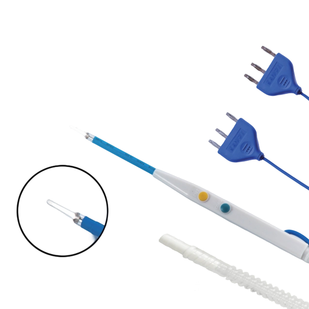 200mm Flat Blade Stainless Steel Hand Switch Type Disposable Surgical Electrode Pencil