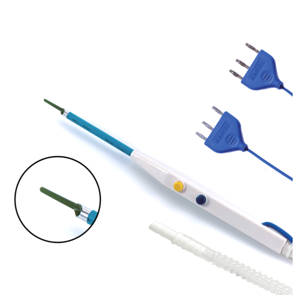 200mm Flat Blade Non-stick Coating Stainless Steel Hand Switch Type Disposable Surgical Electrode Pencil