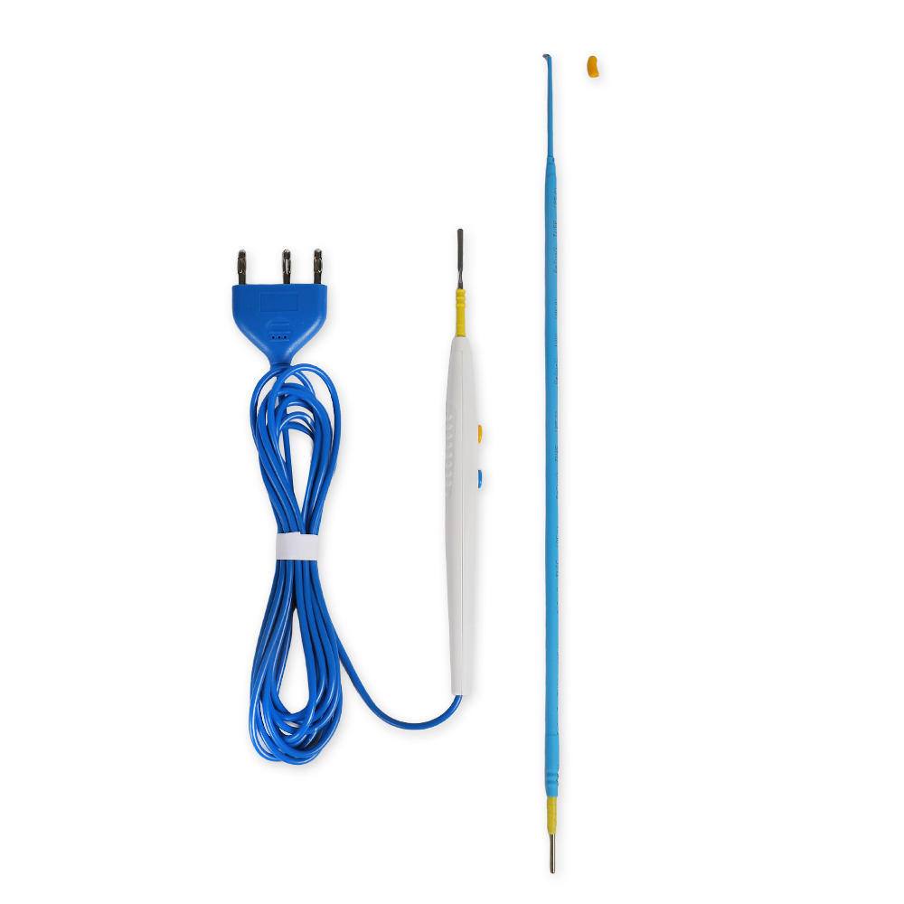 350mm Hook Blade Non-stick Coating Stainless Steel Hand Switch Type Disposable Surgical Electrode Pencil