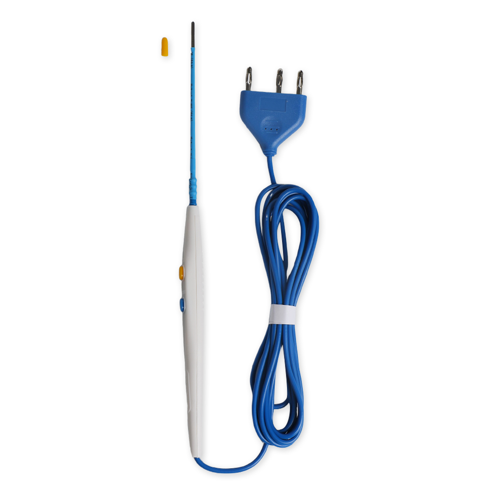 140mm Flat Blade Stainless Steel Hand Switch Type Disposable Surgical Electrode Pencil