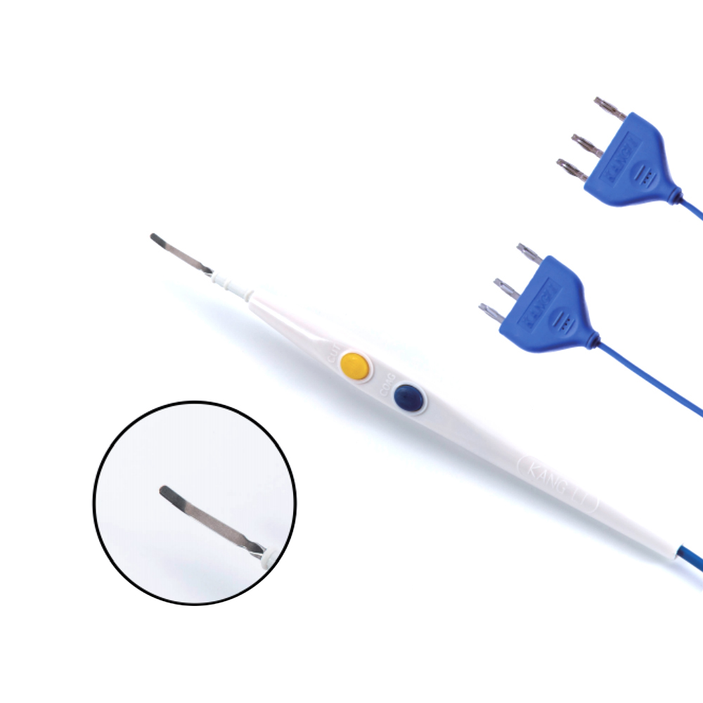 70mm Curved Blade Stainless Steel Hand Switch Type Disposable Surgical Electrode Pencil